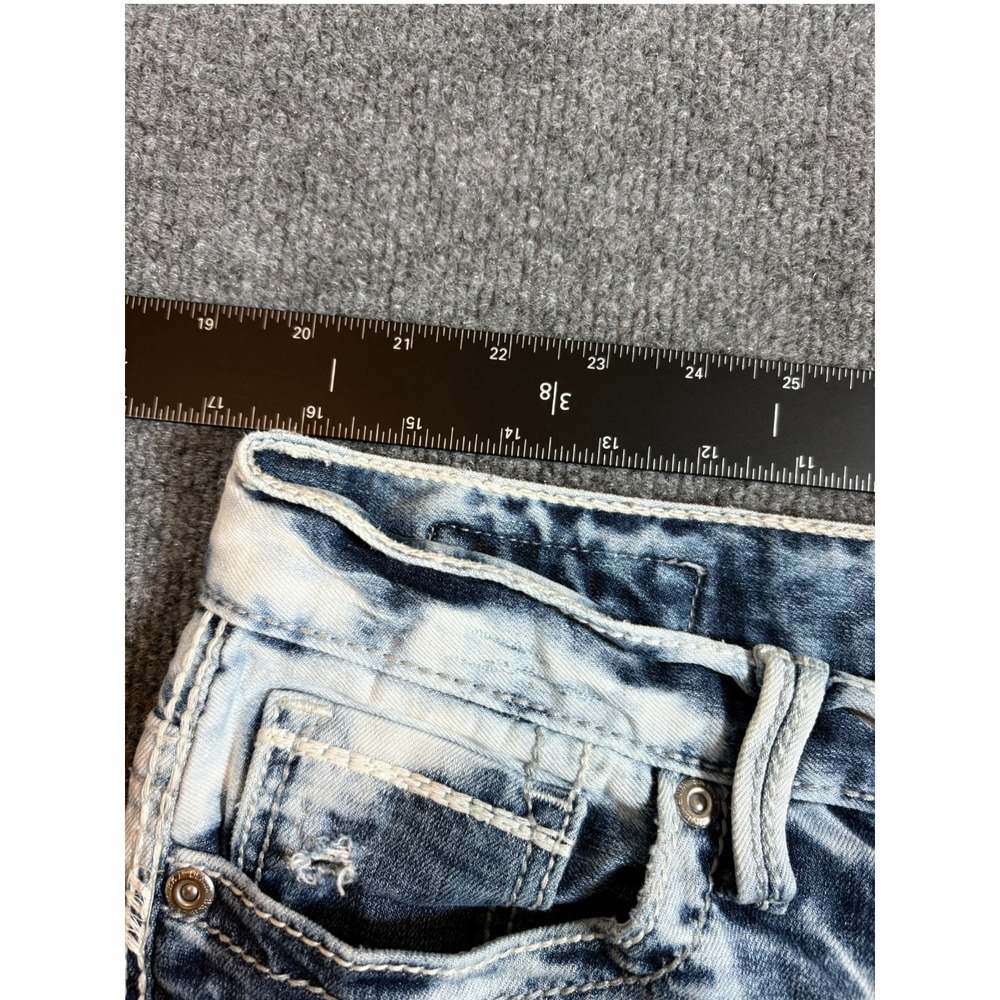 BKE Buckle‎ Carter Jeans Men 33x30 Blue Denim Acid Wash Fade Straight Distressed - Picture 4 of 6